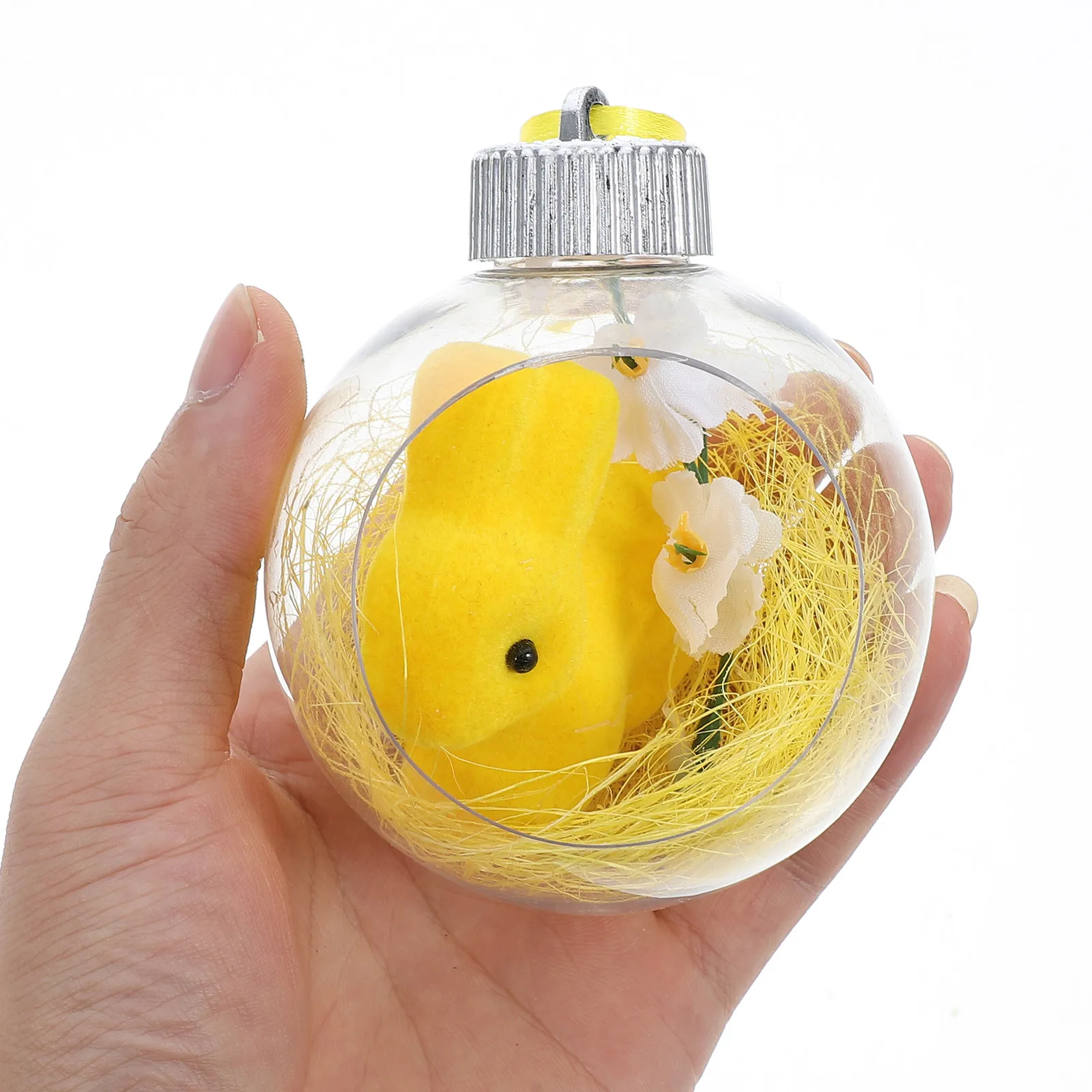 

Acrylic Easter Bunny Hanging Ornaments Transparent Easter Tree Baubles Cute Bunny Party Window Display Decorations