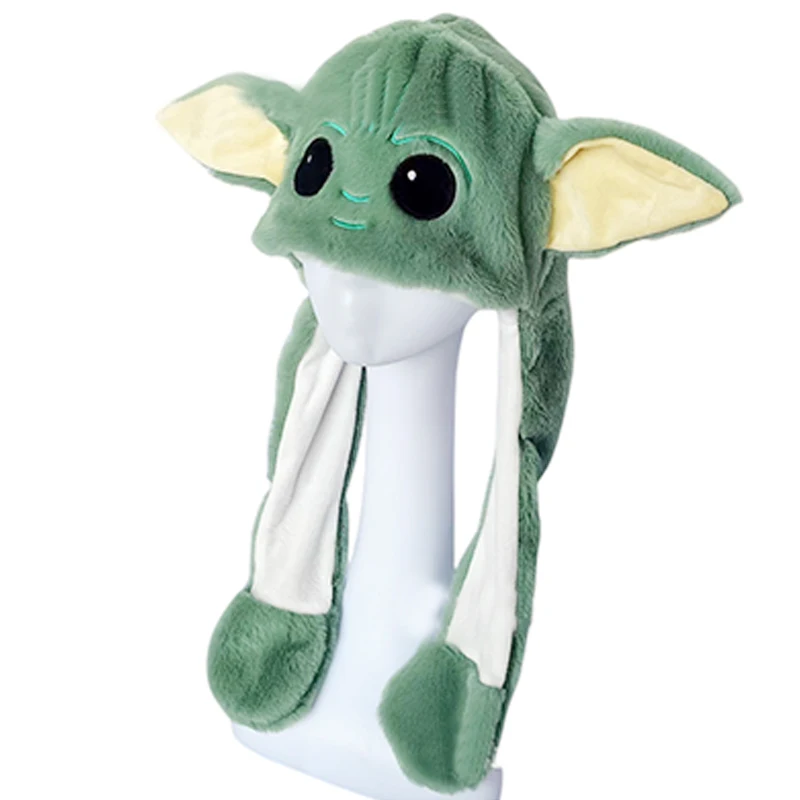 New Star Wars Baby Yoda Plush Hat Baby Yoda Figure Kawaii Cartoon Ears Hat Kids Toys Boys Girls Christmas Gifts