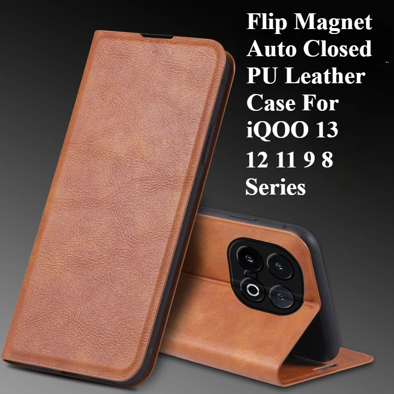 For vivo iQOO 13 12 Pro iQOO12 Luxury Leather Case Retro Skin BOOK Flip Magnet Full Cover For vivo iQOO12 Pro 12 PRO Phone Bags