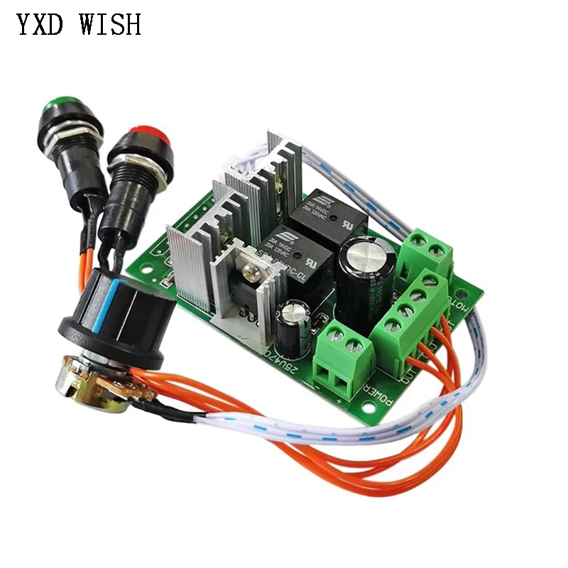 10A PWM sterownik silnika DC do przodu i do tyłu liniowy regulator silnika kontrola prędkości samoresetowania 6V/12V/24V