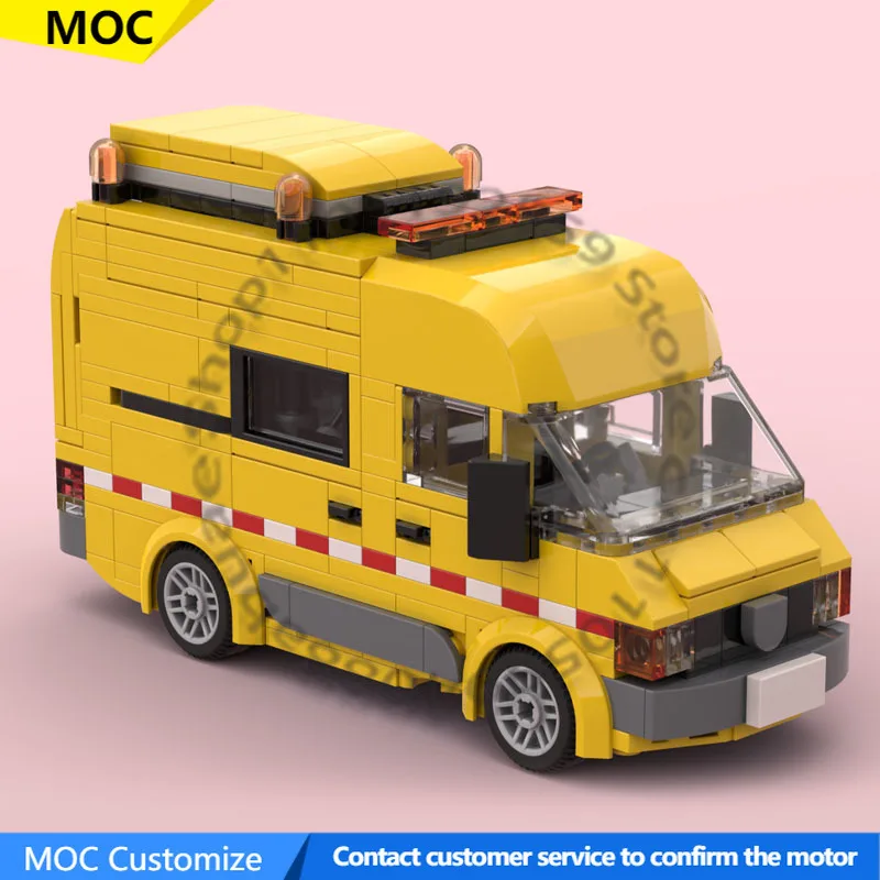 

403 PCS Transport Car Big Escort Van MOC Customize Modular Building Block Educational Simple Design DIY Boy Assembly Toy Gift