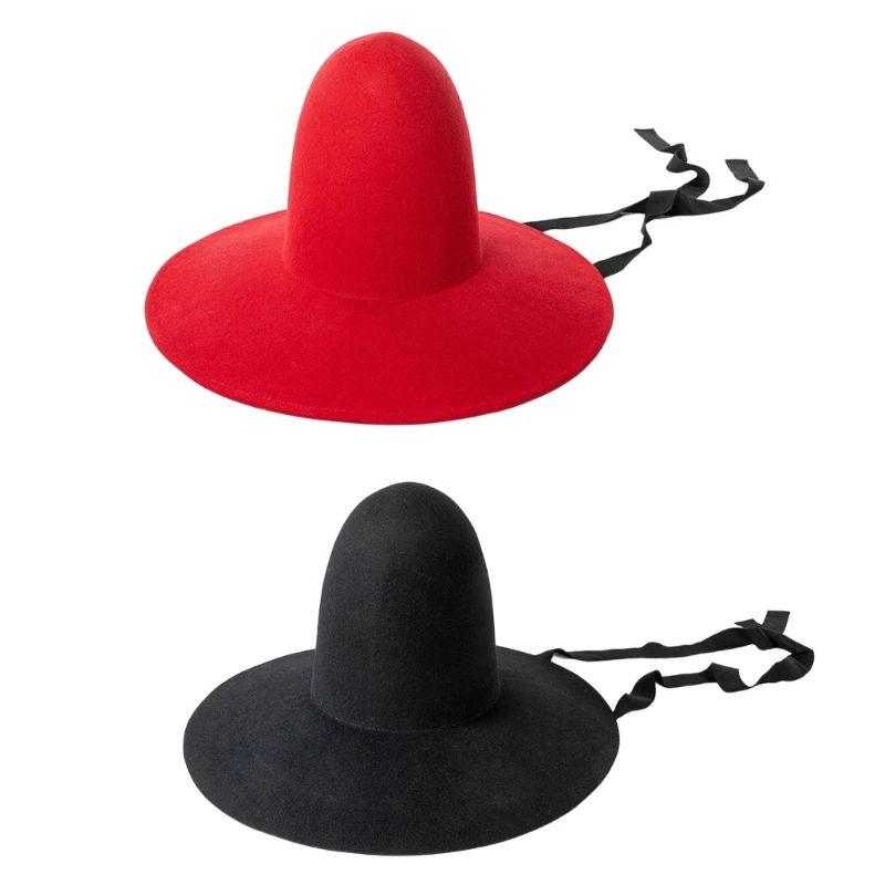 Luxurious Wide Brims Winter Hat Natural Wool Thermal Insulation Outdoor Activity
