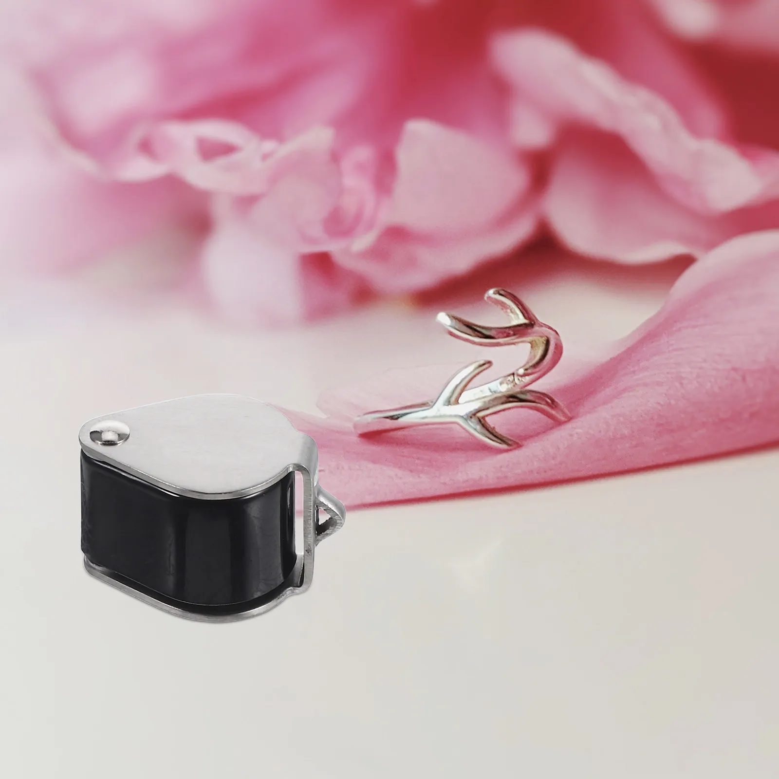 

14-кратная лупа для ювелиров с подсветкой, складная, из нержавеющей стали, портативная, карманного размера, для драгоценных камней, марок, коллекционеров, оптики