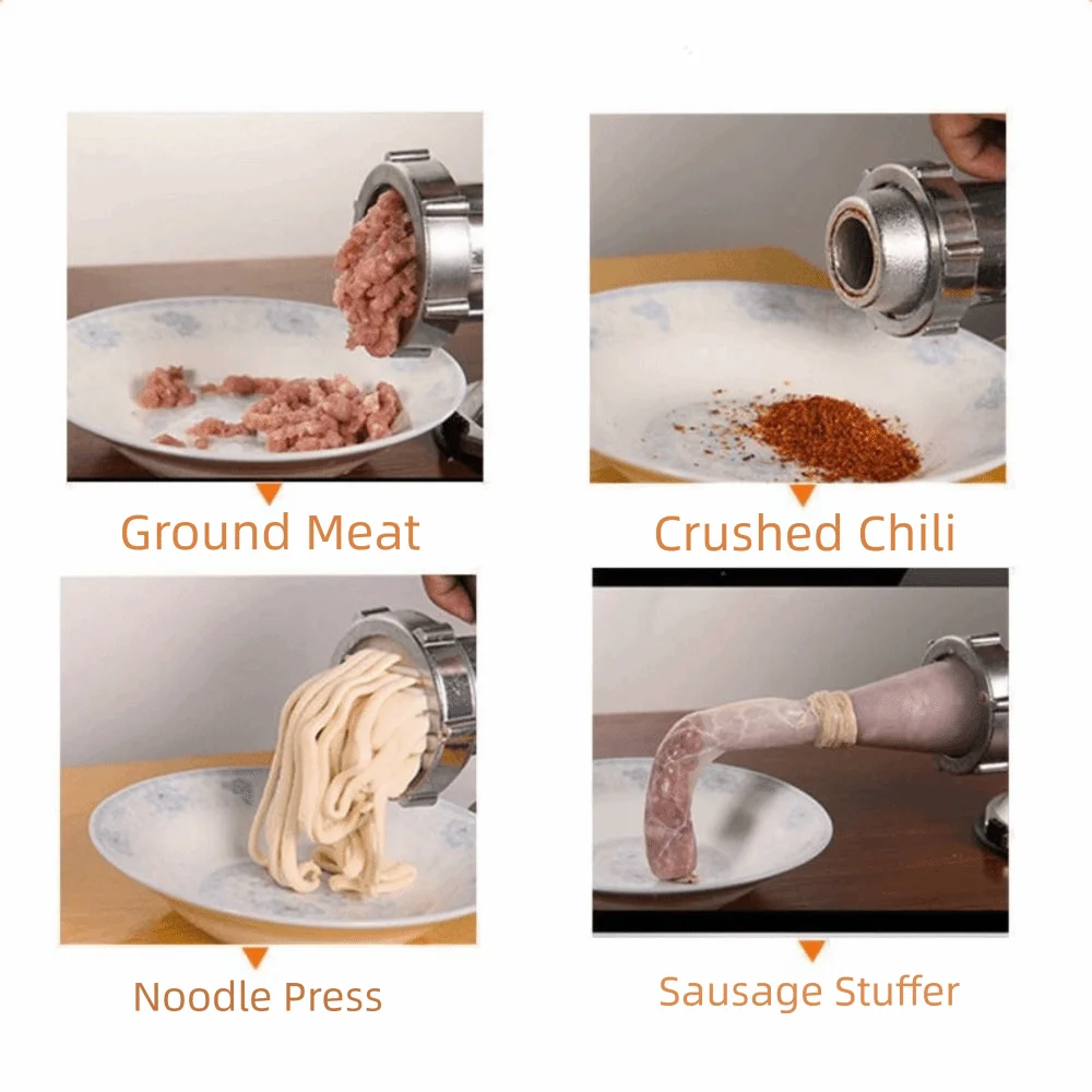 Multifunctional Hand Crank Manual Meat Grinder Non-Slip Stable Sausage Maker Household Meat Mincer Kitchen