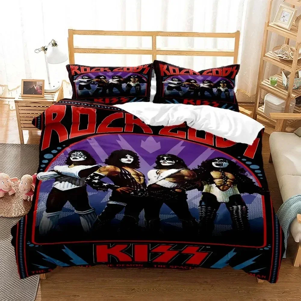 

Kuss Band Rock 3D Printed Bed Set Duvet Cover Pillowcase Bedding Set Bed Linen Sheet Quilt Cover Full Queen King Size