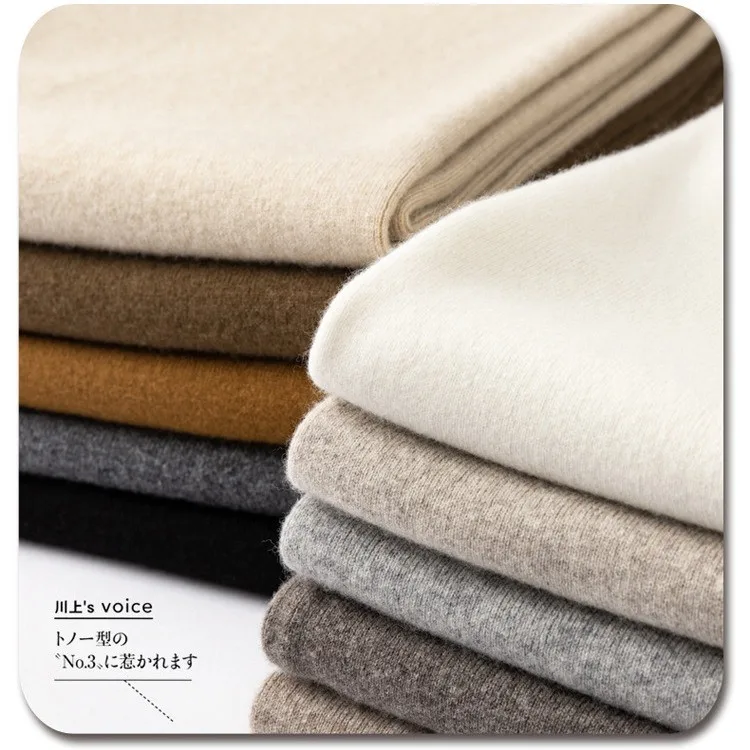 لينة الصوفية محبوك السراويل واسعة الساق المرأة عالية الخصر مستقيم قطع فضفاض بناطيل كاجوال Dra السراويل الطويلة الخريف الشتاء #5