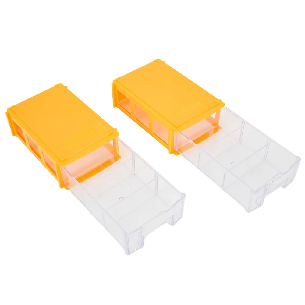 2個セット 組み合わせ式引き出し型パーツボックス 積み重ね可能なプラスチック製ハードウェアパーツ収納ボックス 工具箱 部品収納ケース