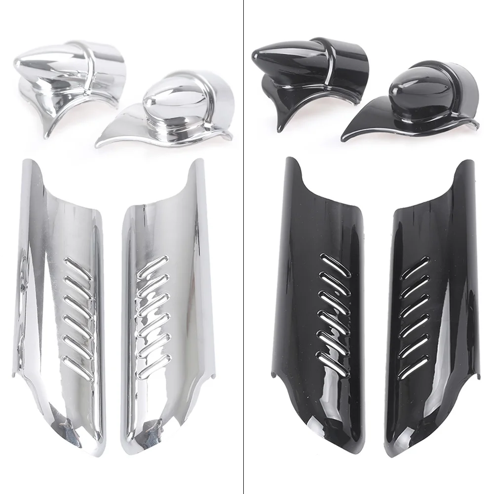 Lower Fork Leg Deflector Shield Covers For Harley Electra Glides Road Glides Road King Street Glides Trikes FLHTCUTG 2000-2013