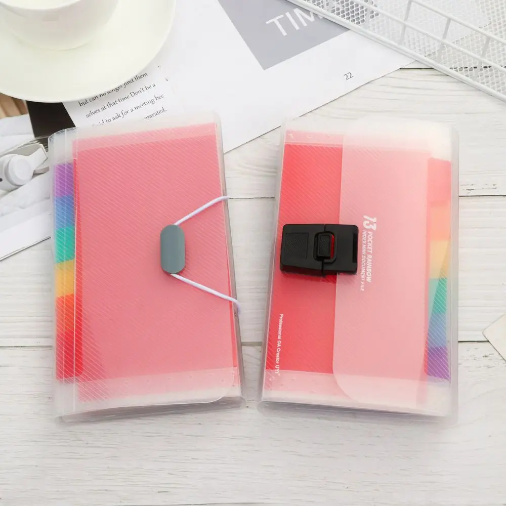 Estuche para archivos de suministros de oficina, carpeta de archivos de plástico, organizador de papel, bolsa para documentos, 13 bolsillos para A6 | A4