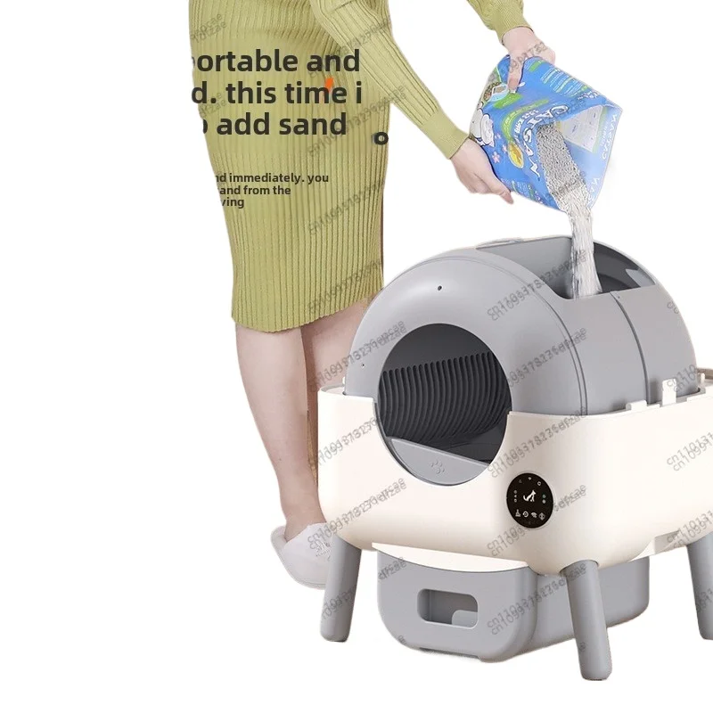 

Intelligent Self-Cleaning Cat Litter Box - Automatic Cat Litter Box Self-Cleaning, Equipped With 1 Roll Of Garbage Bag And Brush