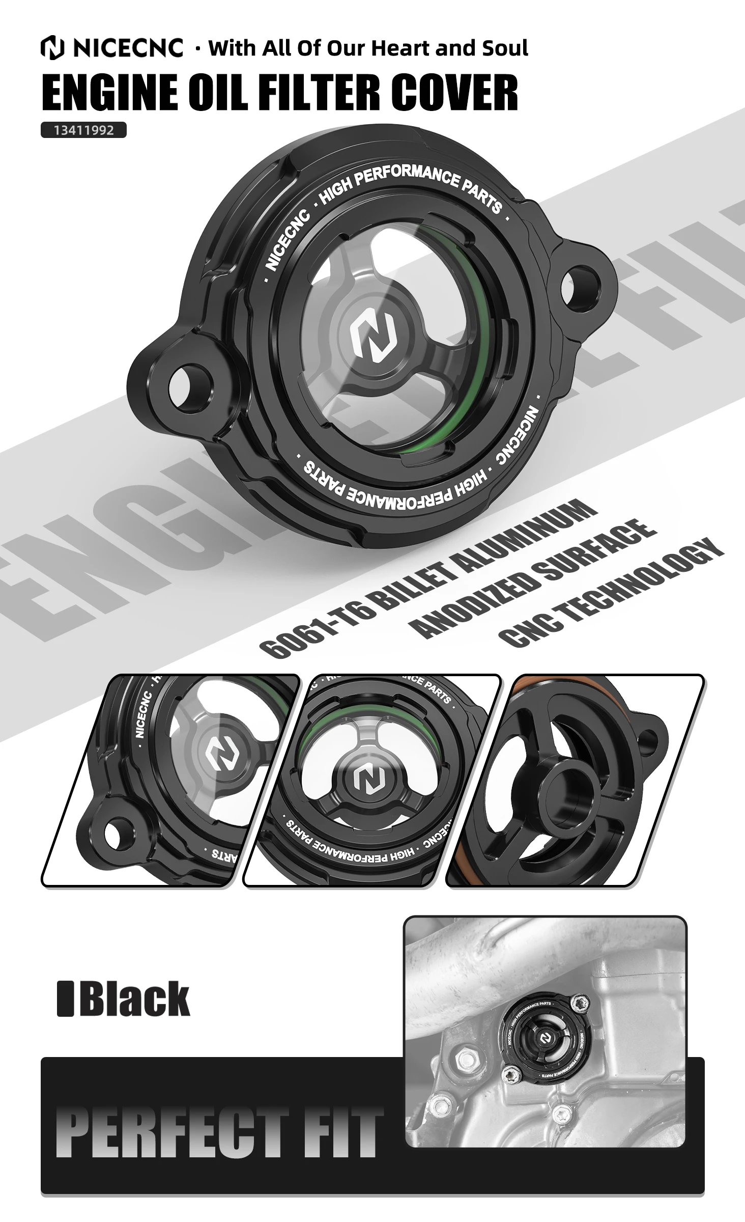 (EU-Lager) NICECNC Motorölfilter-Abdeckkappe für KTM 690 Enduro R 690 SMC R 12-23 Husqvarna 701 Enduro /Supermoto GasGas 700 – Detail 13