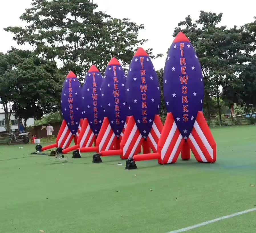 Riesige aufblasbare Weltraum rakete Modell aufblasbare Feuerwerk Raketen Replik für Außenwerbung Event Ausstellung