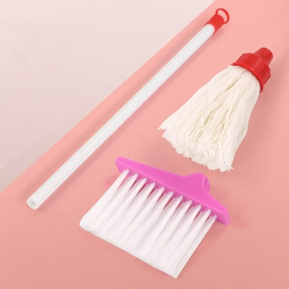 Kit de nettoyage pour enfants, balai, brosse, serpillière, outils de jeu d'imitation, jeu de rôle, ensemble de jeu de ménage