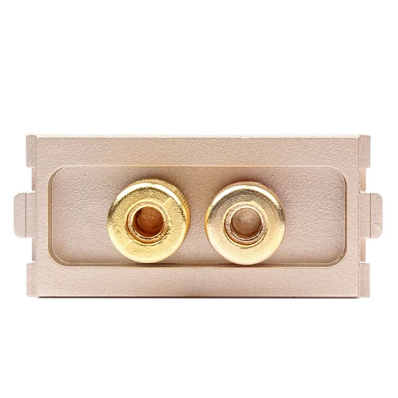 Champagne gold audio interface panel speaker plug socket inserts earphone hole speakers socket module