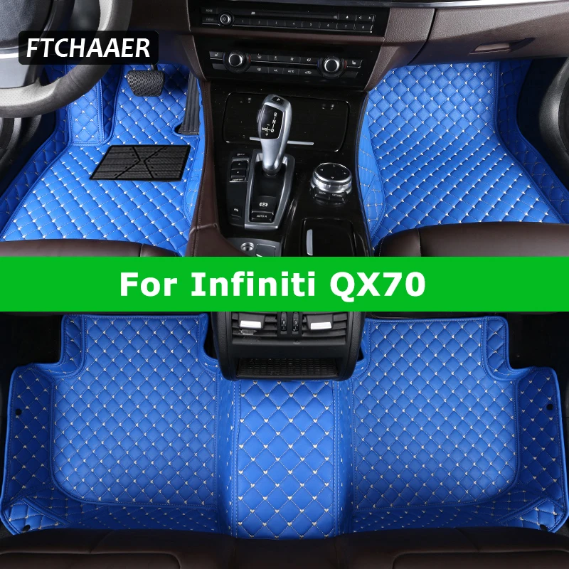 

FTCHAAER Custom Car Floor Mats For Infiniti QX70 2013-2022 Auto Carpets Foot Coche Accessorie