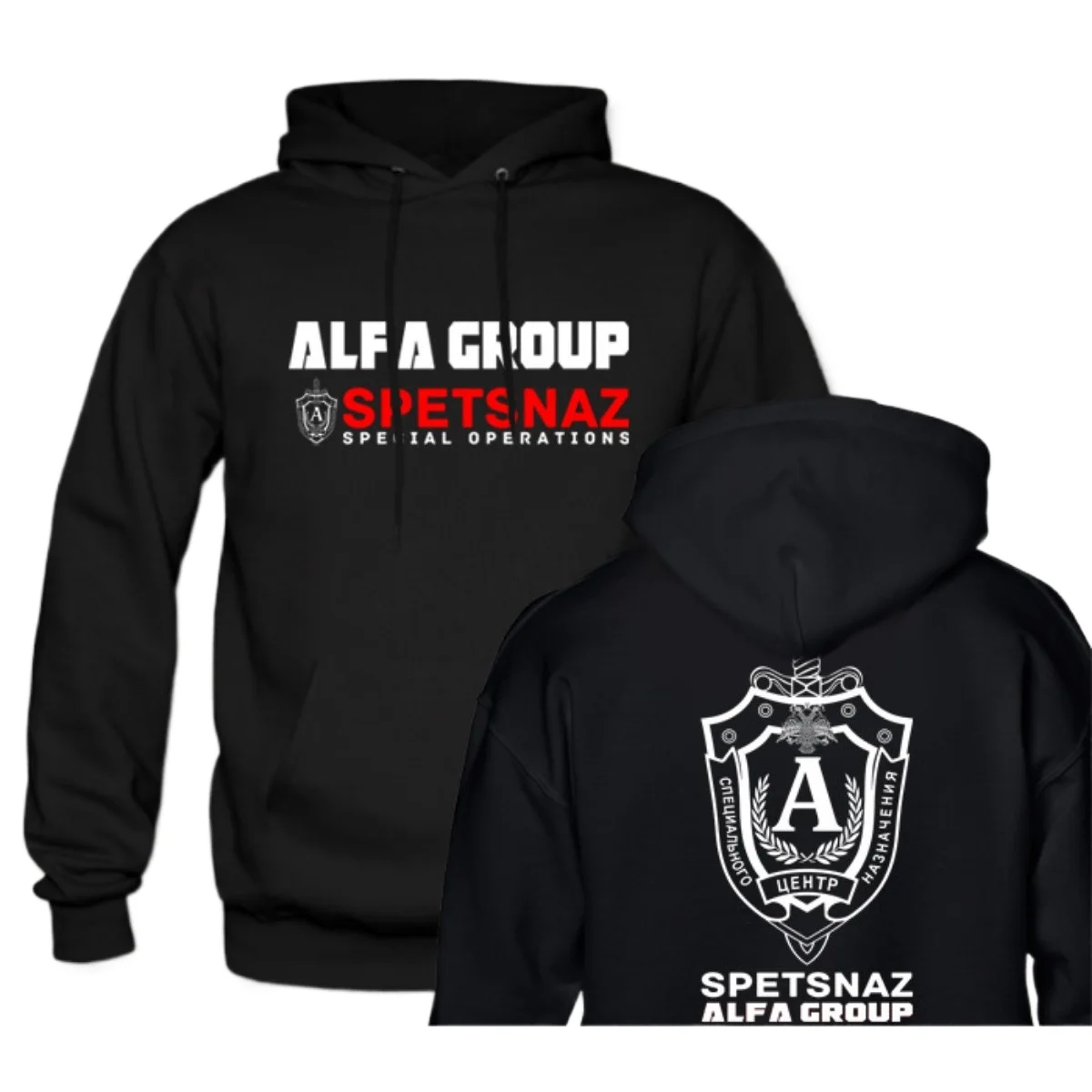 Russian Alfa Group Spetsnaz Special Elite Forces Pullover Hoodie Comfortable Cotton Casual Mens Sweatshirt Fashion Streetwear