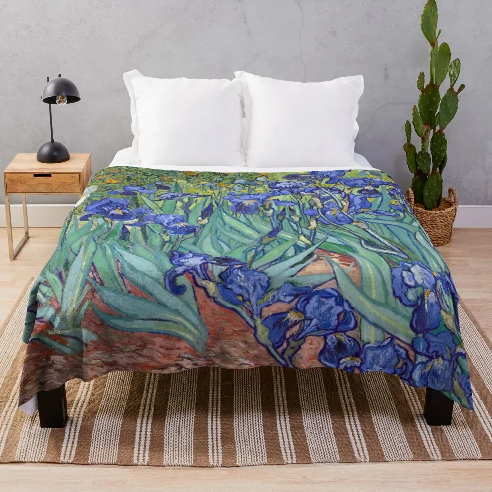 

Van Gogh - Irises Throw Blanket for babies Decorative Sofas Sofa Quilt Heavy Blankets