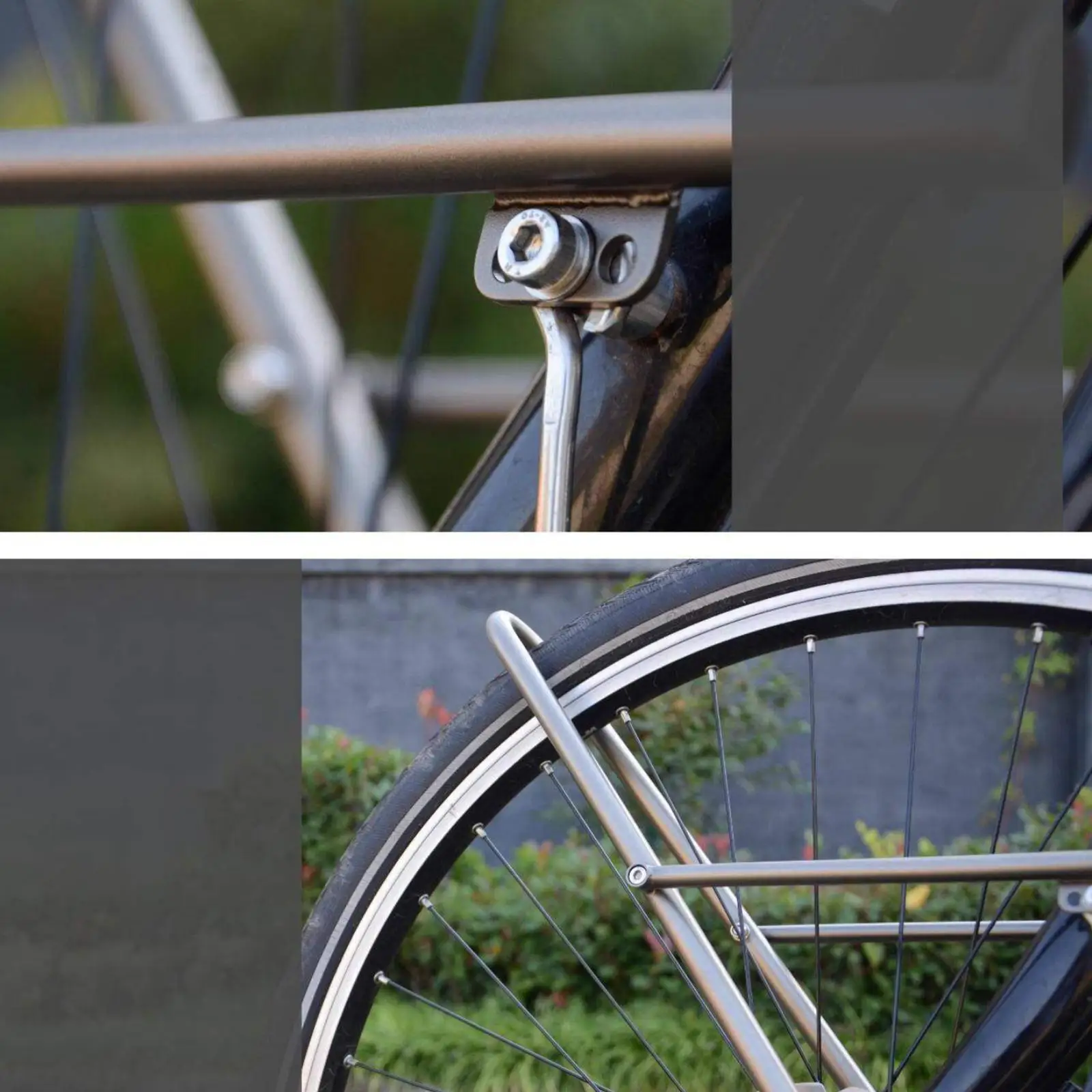 Bicycle Front Pannier Silver Practical Portable Simple Installation Stainless Steel Accessories Cargo Front Rack