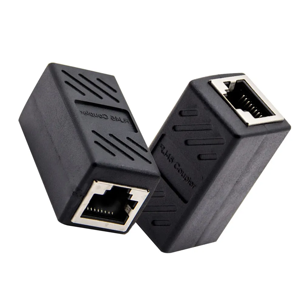 2Pcs Professional Rj45 Coupler Network Lan Connector Inline Cable Joiner for Rj45 Ethernet Extension in Home Office Environments