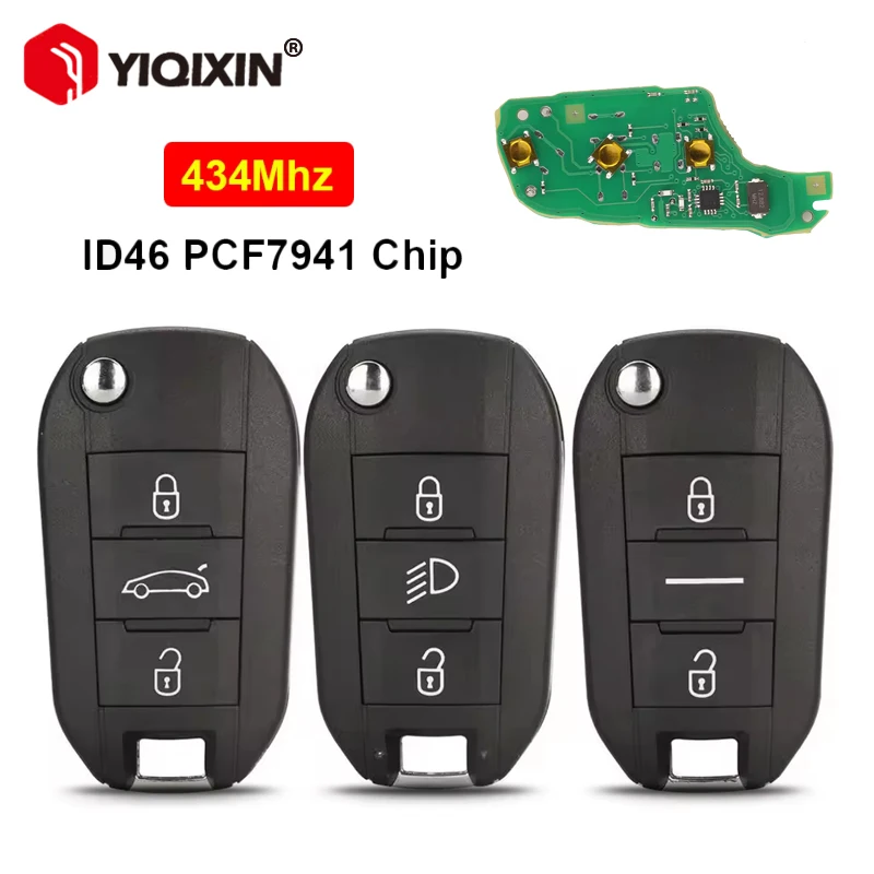 

Пульт дистанционного управления с чипом ID46 434 МГц для Peugeot 208, 2008, 301, 308, 3008, 408, 508, для Citroen C3, C2, C5, 4A, C-Elysée, C4, Cactus, C6, DS4, DS3, DS