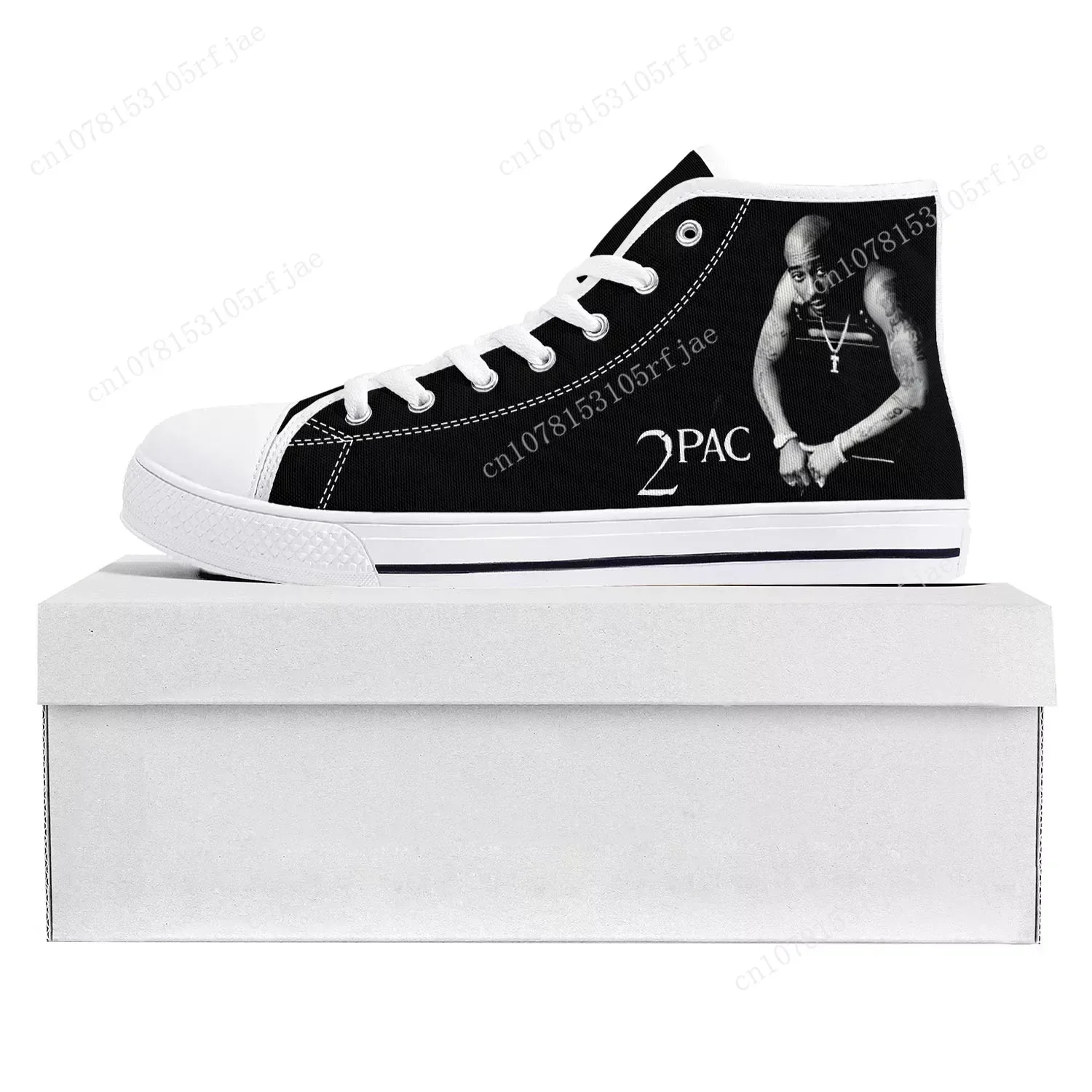 2pac Tupac Rapper High Top High Level Hip Hop Turnschuhe Herren Damen Teenager Paar Leinwand Tupac Amaru Shakur Sneaker Schuhe