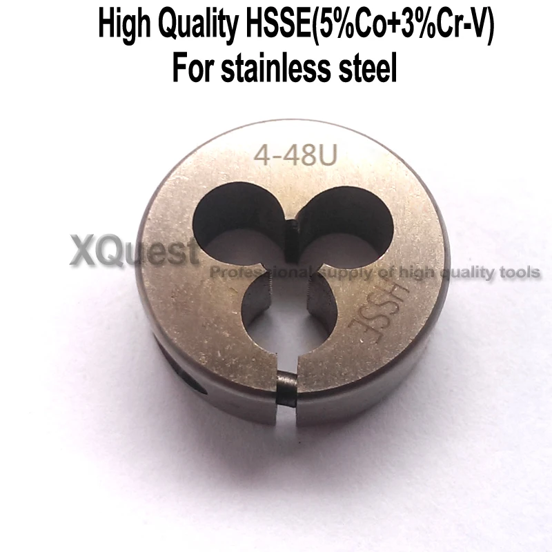 XQuest HSSE Round Split Dies UNF 2-64 3-56 4-48 5-44 6-40 8-36 10-32 12-28 Unified Fine Thread Adjustable die 1/2 1/4-32 5/16-24