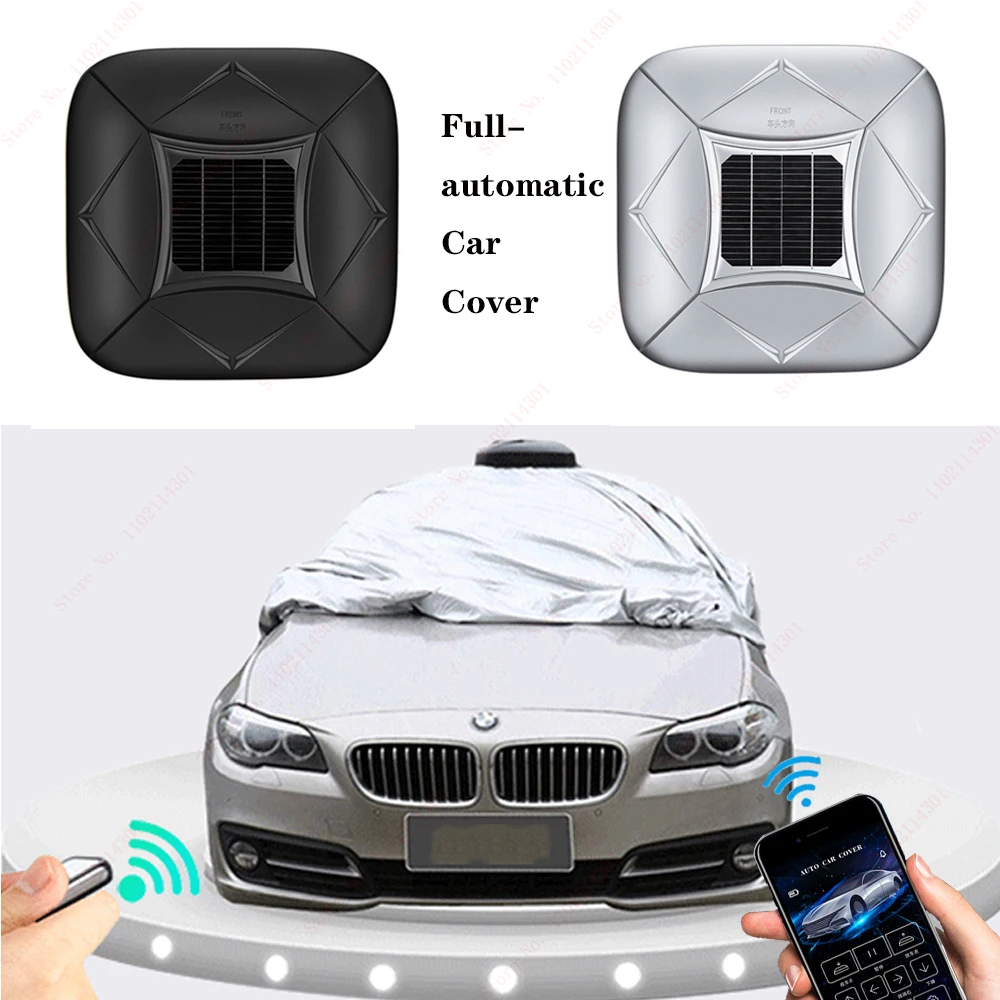 

Automatic Solar Car Cover with Remote Control, Intelligent Quick Sunshade for All Vehicles