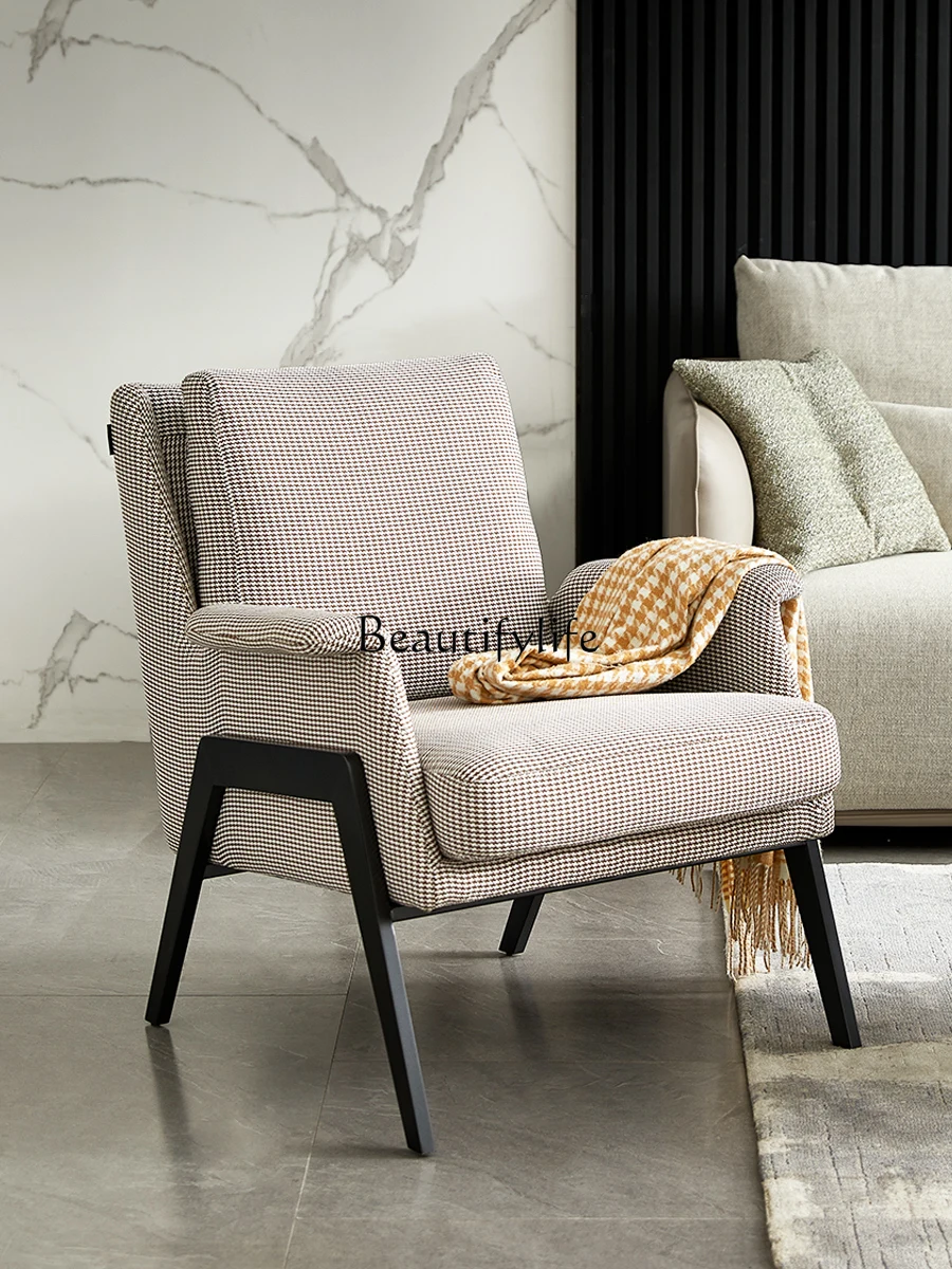 

Simple Single-Seat Sofa Chair Balcony Light Luxury Study Leisure Chair Designer Living Room Wingback Chair