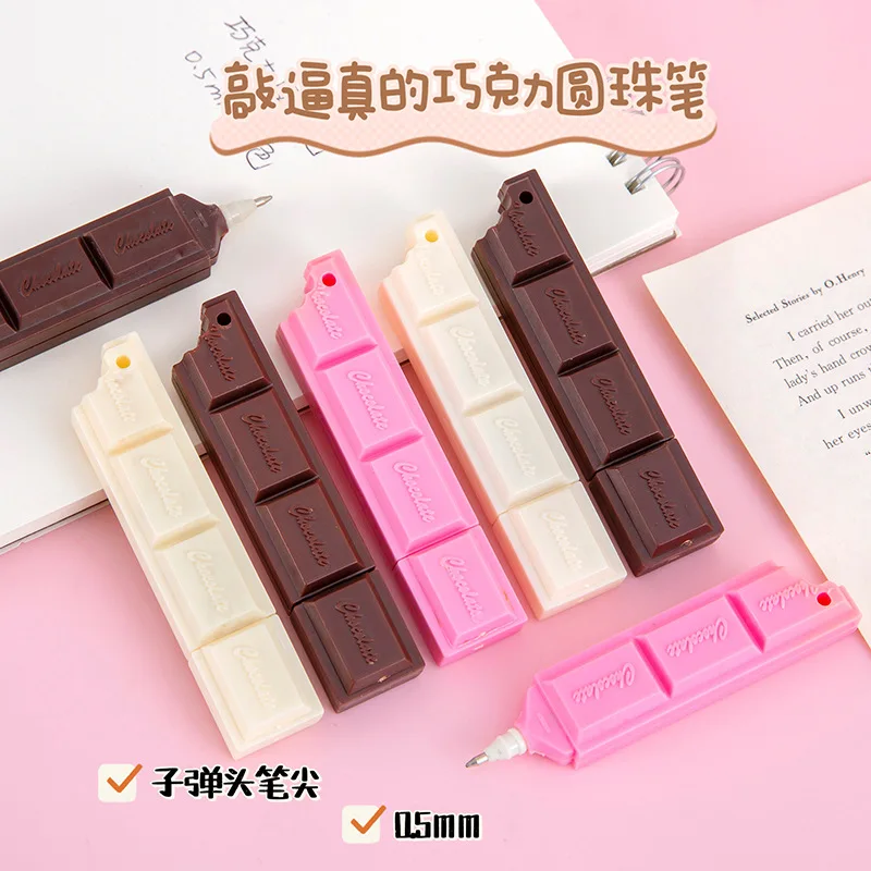 

1Pc Kawaii Chocolate shape Gel Pen 0.5mm black Ink Cute ballpoint pen School Office Writing pen Supplies Stationery for kid gift