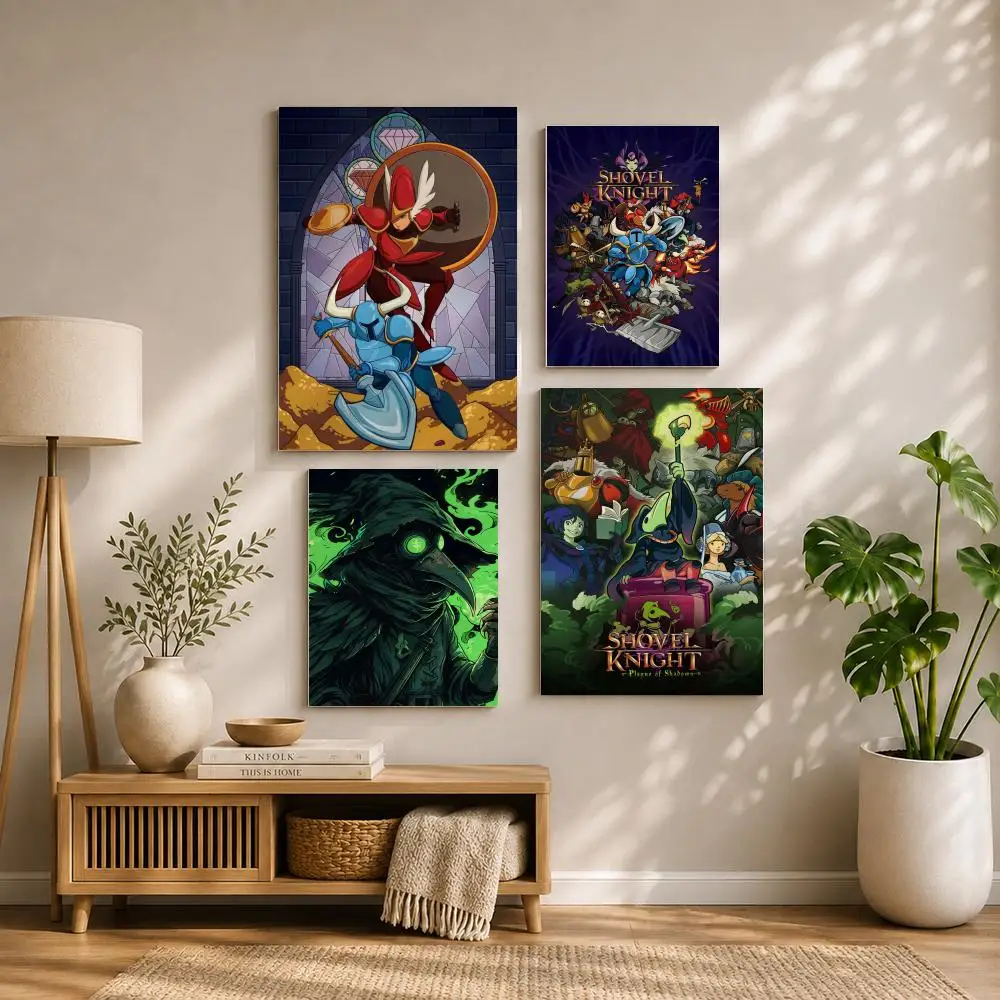 Game S-Shovel KnightS Poster HD Self Adhesive Waterproof Wall Art Ideal for Home Office Dorm Bedroom Great Gift