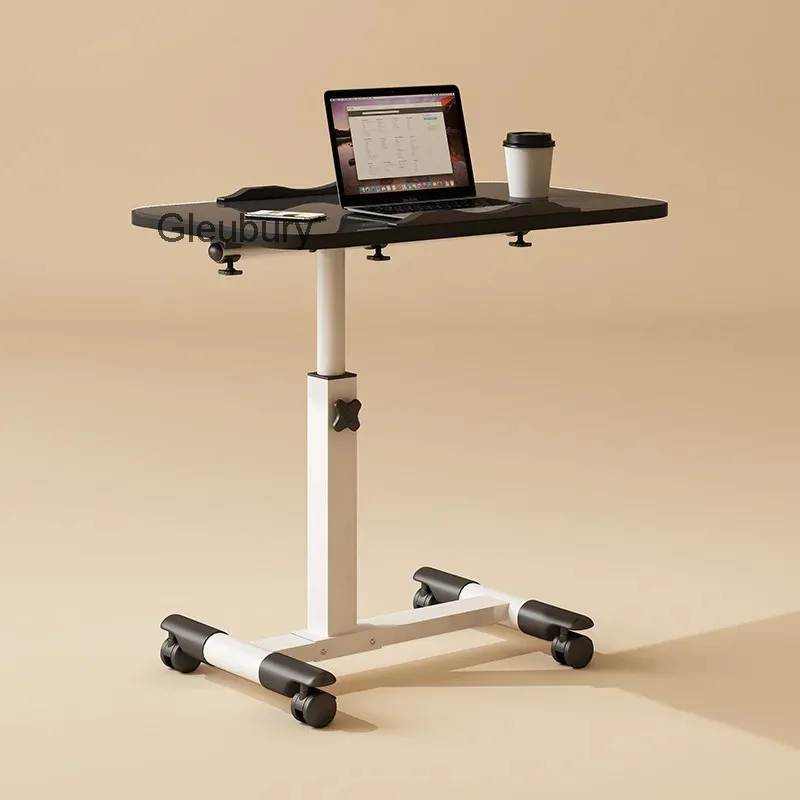 computer desk, Notebook simple mobile small table, foldable, rotatable and height-adjustable bedside table