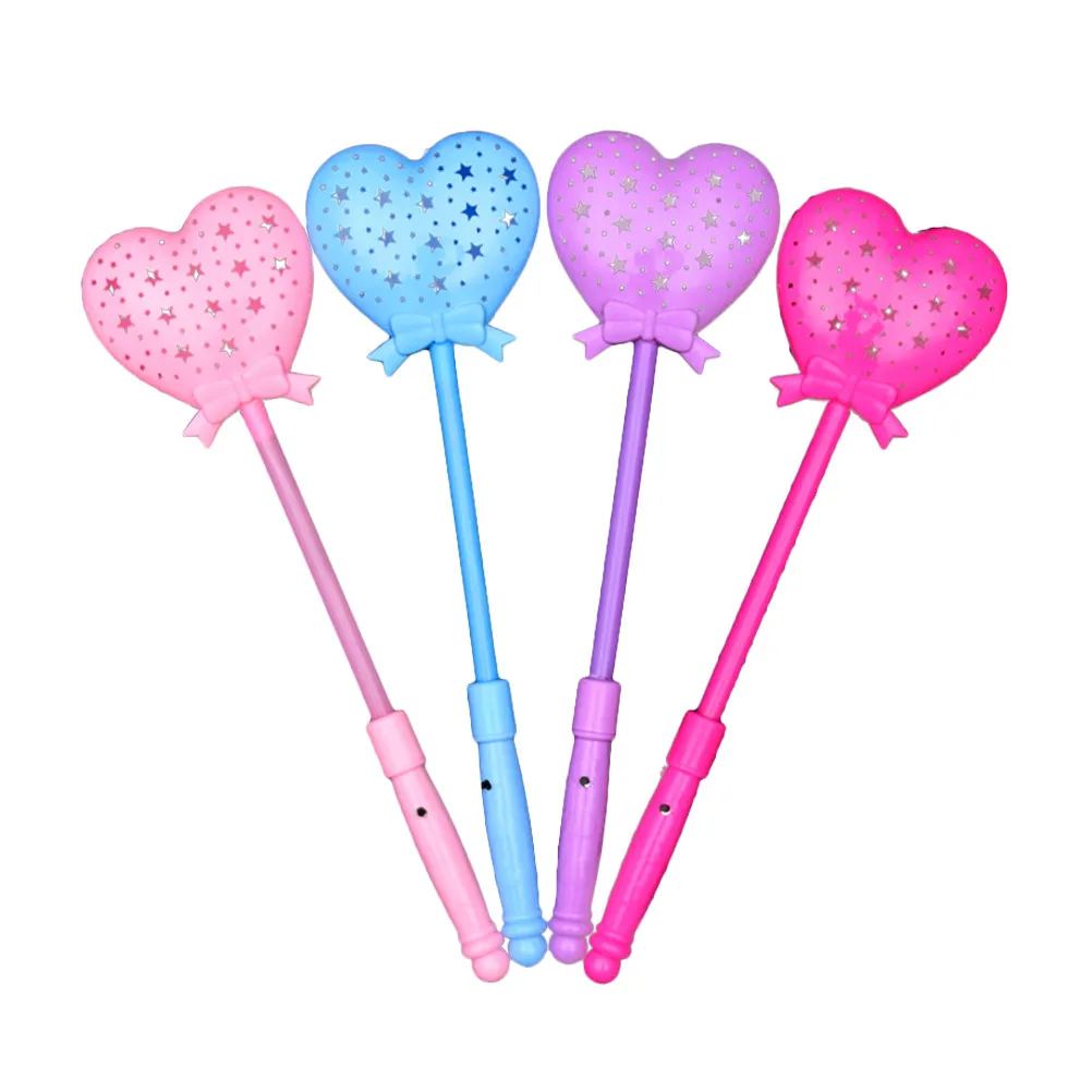 5Pcs Love Heart Glow Sticks Eco-Friendly Concert Light Sticks for Parties Festivals Christmas New Year Outdoor Activities