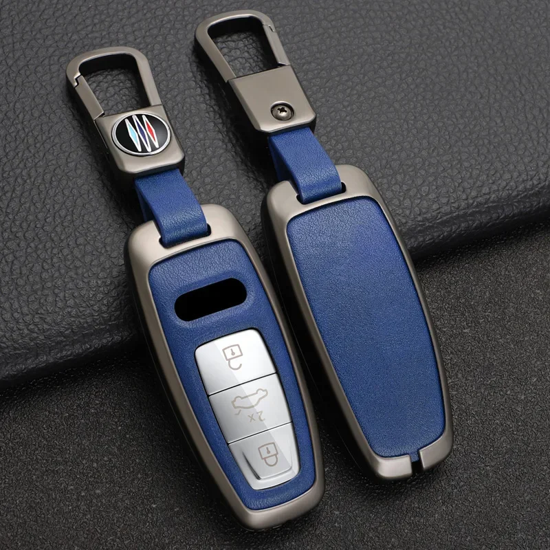 Zinc Alloy Car Key Case Cover For Audi Key Cover Case Protector For Audi A6L A7 A8 Q8 Etron C8 D5 2019 2020