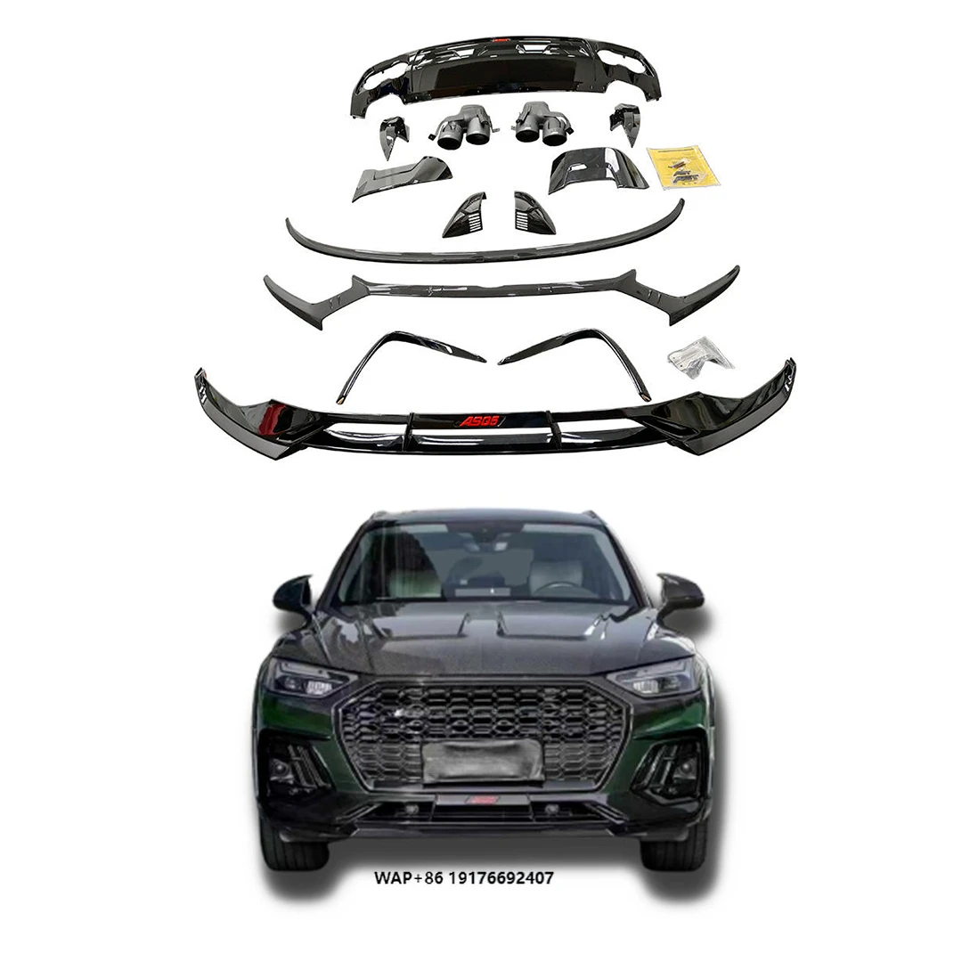

forAudi Q5L Bumper Body Kits Carbon Fiber Front Lip Side Skirts Rear Diffuser Spoiler Perfectly Fit Upgrade Style New