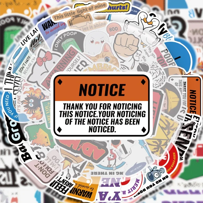 

50 Fun Stickers, Vibrant Sticker Decals, Suitable for Water Bottles, Laptops, Phone Cases, Luggage, Skateboards, Guitars, Gift Boxes, Party Decorations