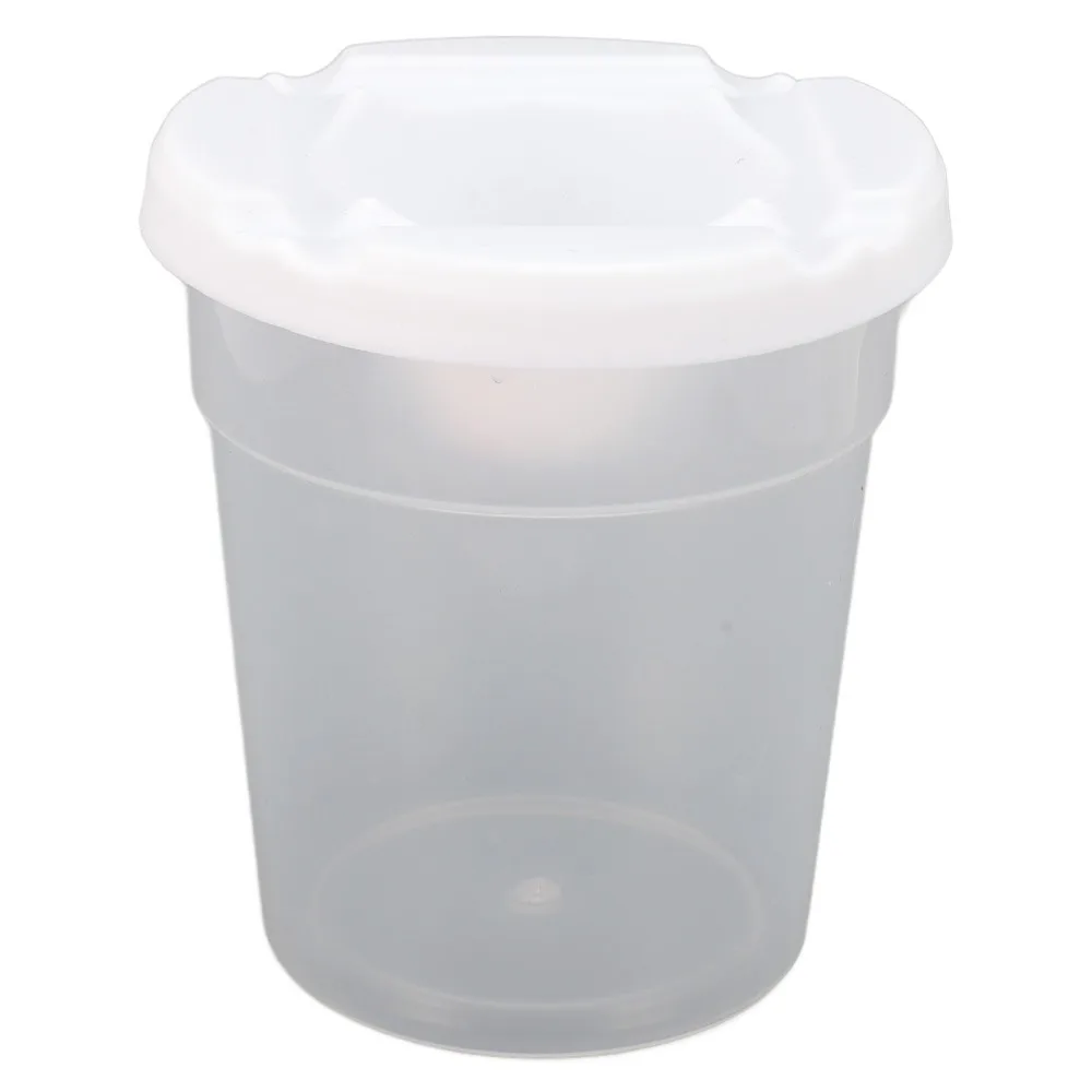 5pcs Colored Lids Spill Proof Paint Cups Flip Open Lids Multipurpose Design Paint Containers Pen Washing Cup Arts And Crafts