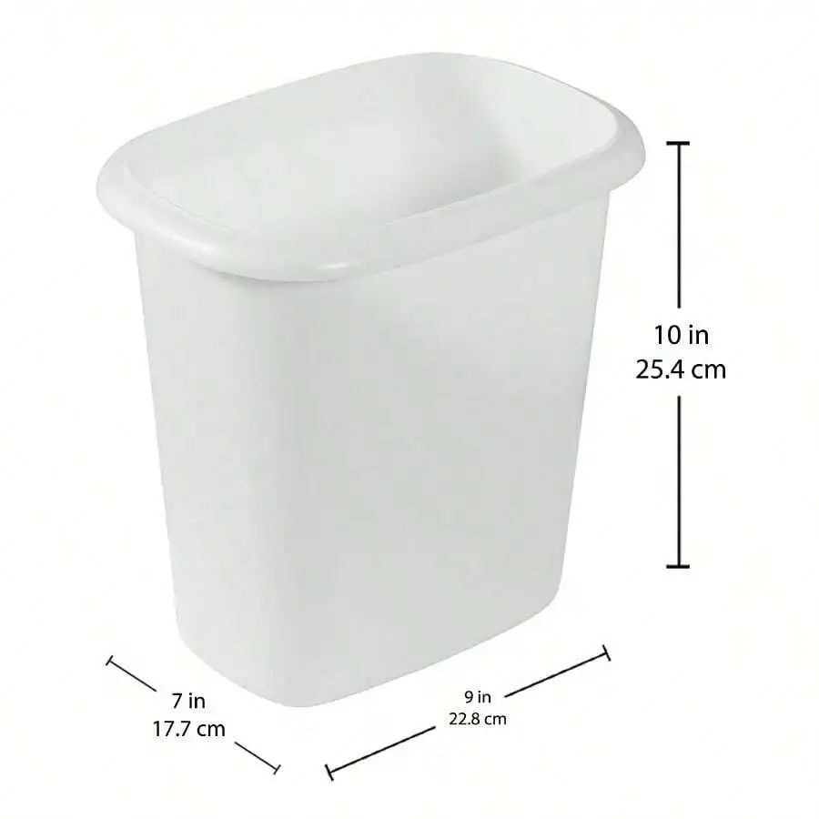 6 Quart Bedroom Bathroom And Office Wastebasket Trash Can 4 Pack