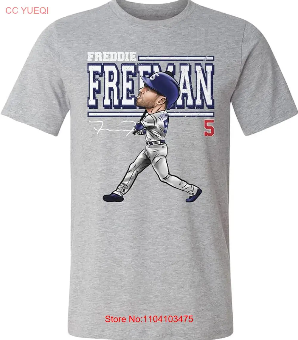 

HOT NEW Freddie Freeman caricature Gray T-shirt TEE All sizes JJ4741