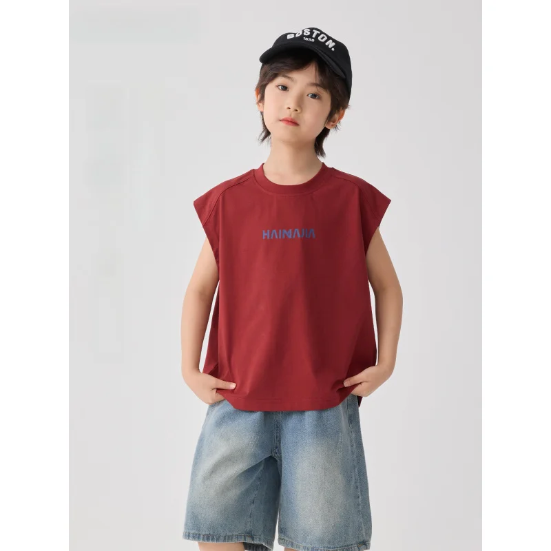 

Summer New3-12Yeas Summer tops and vests boysTThin, casual, and cute shirt