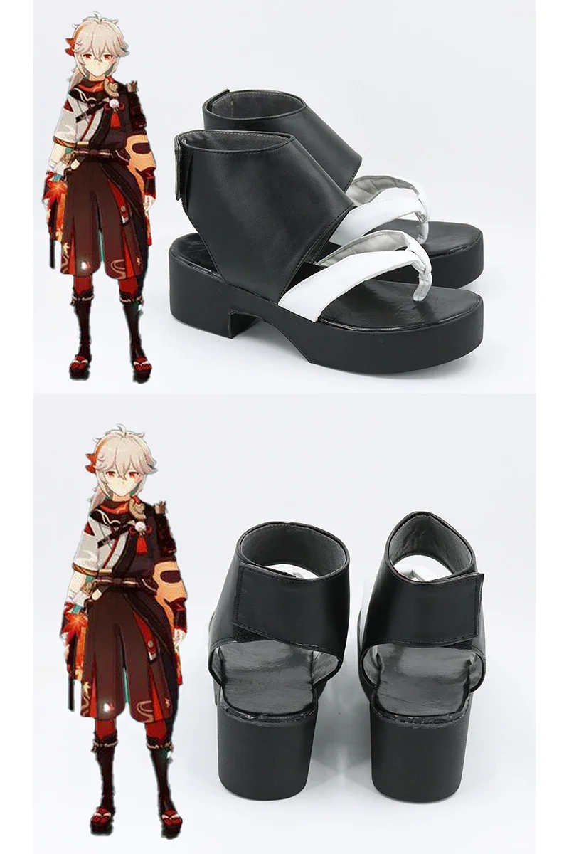 Anime Game Genshin Tác Động Kaedehara Kazuha Cosplay Giày Đảng Cosplay Giày Boots Nam Nữ Halloween Tự Làm Giày