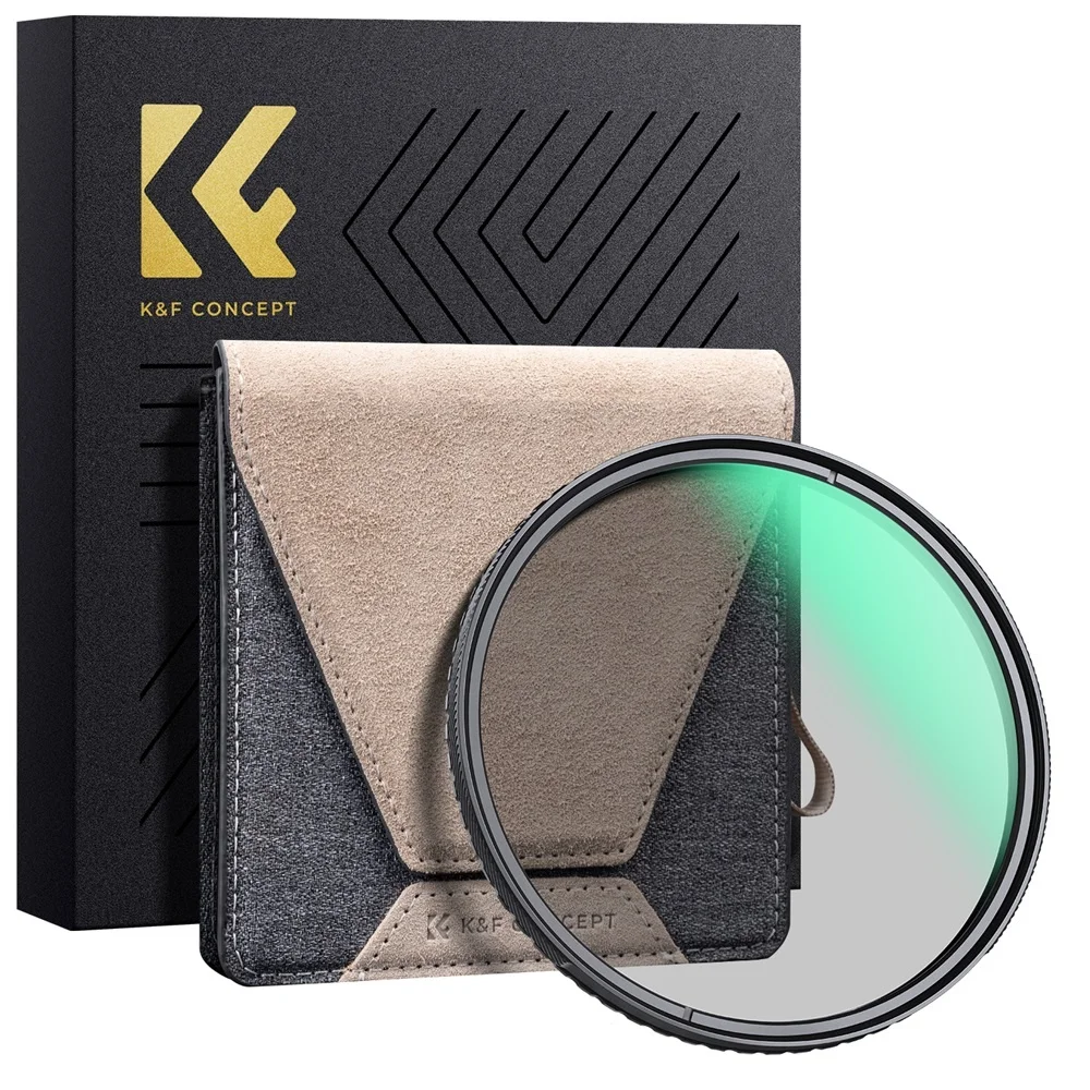 K&F Concept Nano-X PRO Brass Circular Polarizers Filter Super Slim High Definition CPL Camera Lens Filter with 36 Layers Coating