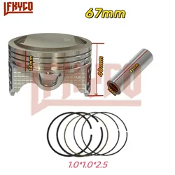 67mm Motorcycle Piston Ring Kit Set for Honda CRF230 F CRF 230F CRF230F 233CC 2007-2015 Pin 15*41mm 230CC Engine Equipment Parts