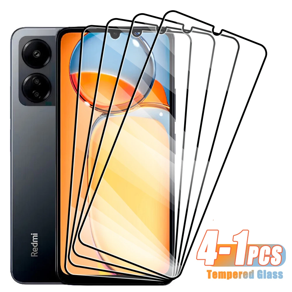 4-1Pcs Tempered Glass For Xiaomi Redmi 8 9 10 12 13 4G 5G 8A 9A 9C 10C 12C 13C Screen Protector for Redmi 9T 10X 13R