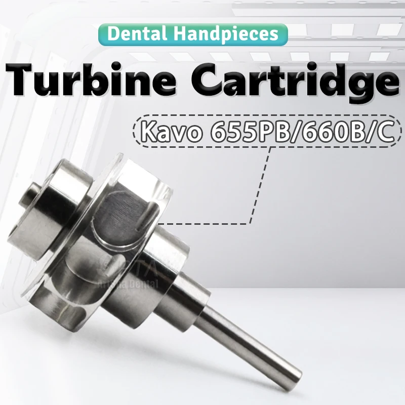 

1PCS High Speed Handpiece Stainless Steel Cartridge KV655PB/660B/660C Dental Accessories Air Turbine Rotor Bearing Replacement