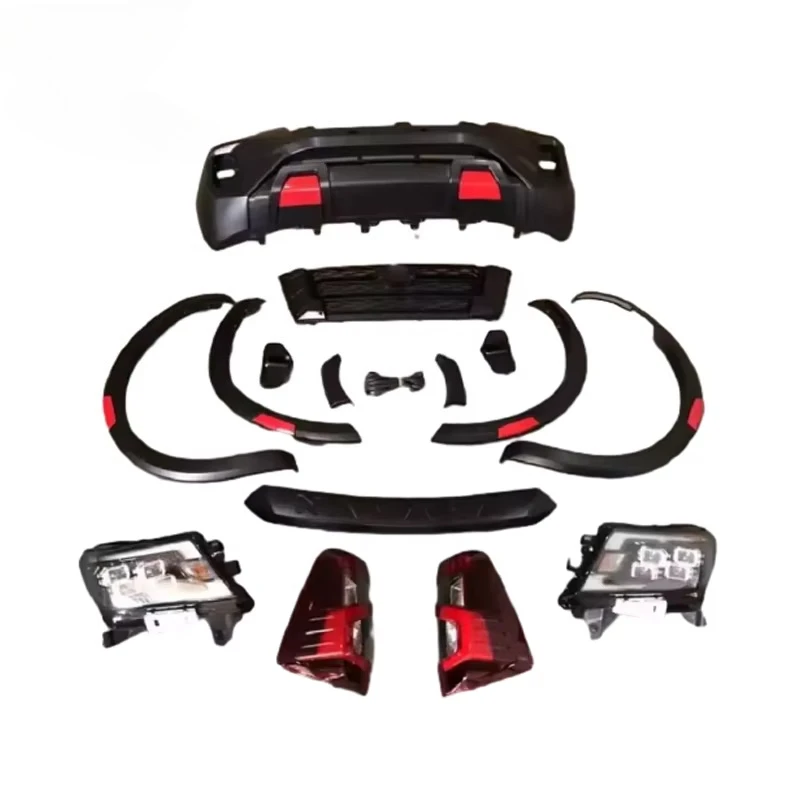 

New Style Off-Road Parts Front Car Bumpers ABS Grille Black Body Kits for Navara Np300 2015 Upgrade to Np300 2021custom