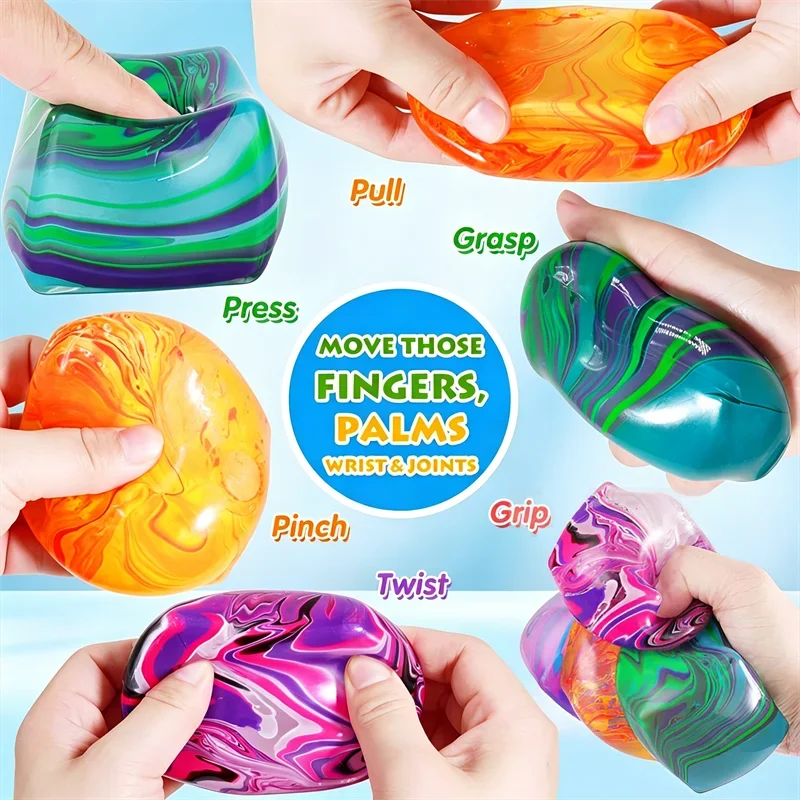 Cute Stress Relief Gift Marble Quicksand Cube Egg Heart Clear Bear Maltose Squishy Fidget Toy Anti-Anxiety Sensory Toy Adults