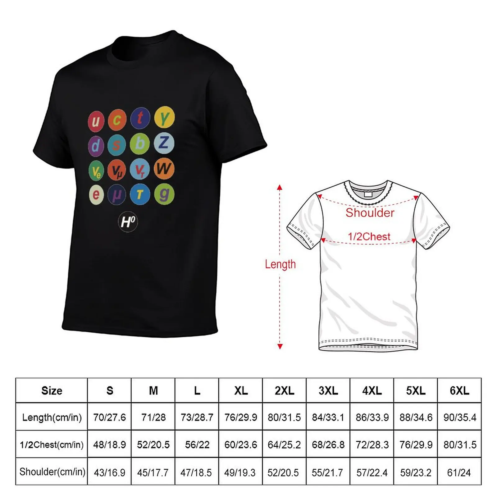 Standard model of elementary particles T-Shirt Summer Holiday Casual Tee