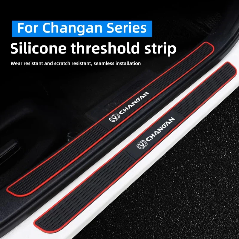 

For Changan Uni k T Alsvin CS35 CS55 CS75 CS85 Car Door Sill Anti Scratch Trunk Protection Silicone Decorative Threshold Strip