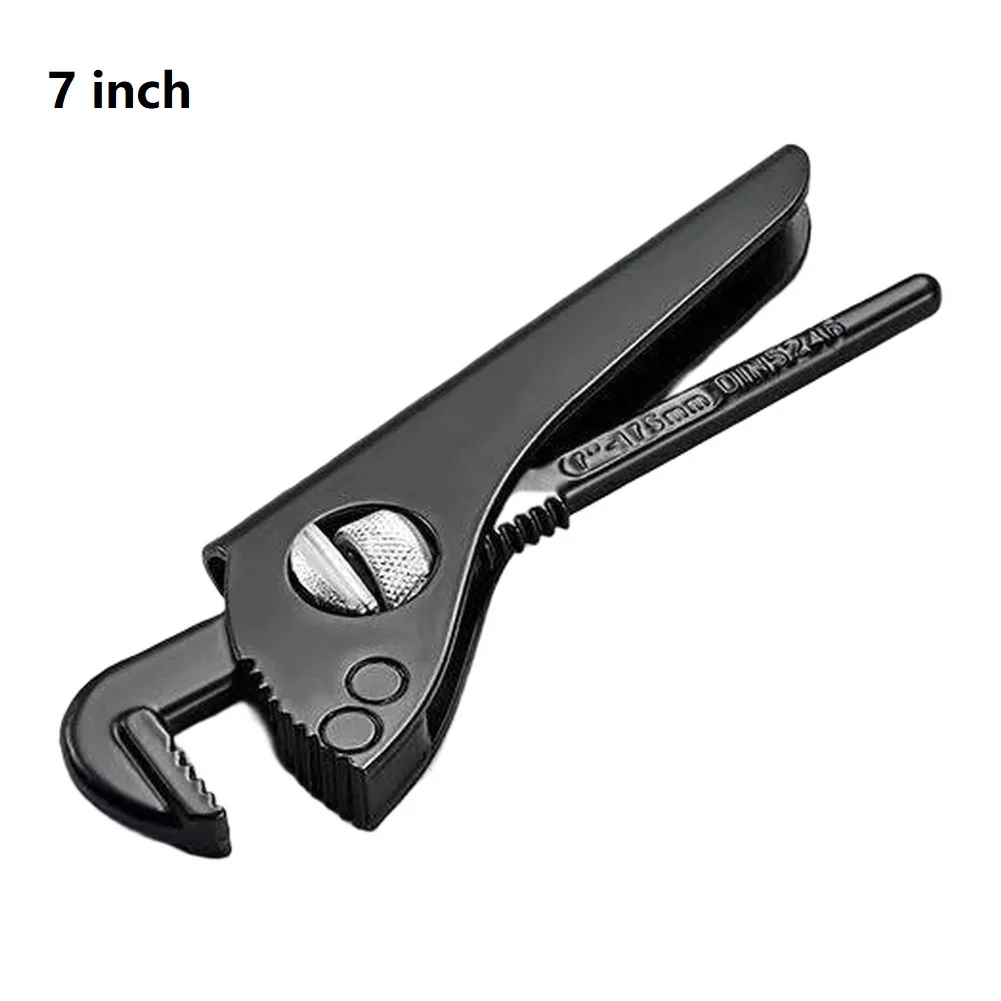 Quick Release Adjustable Pipe Wrench Carbon Steel Construction 7 9 10.5 12 Inch for Mechanical and Industrial Jobs