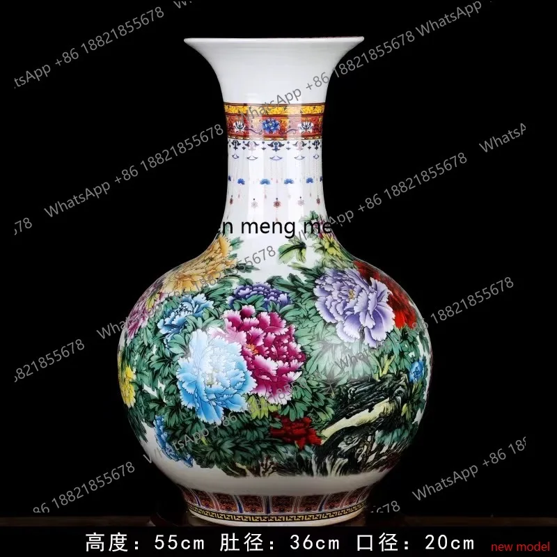 H178H178Ceramic ornaments, glaze colored landscapes, flowers and birds, character appreciation bottle, dried flowers and flower